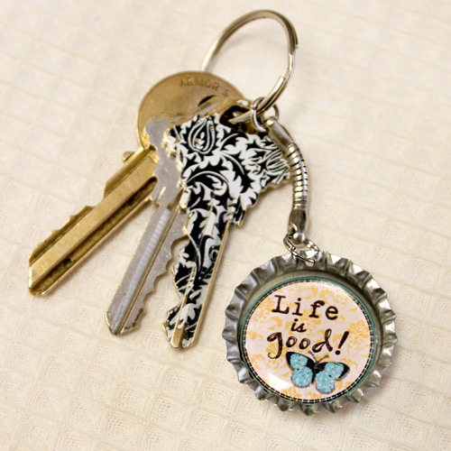 Bottle Cap Key Chains