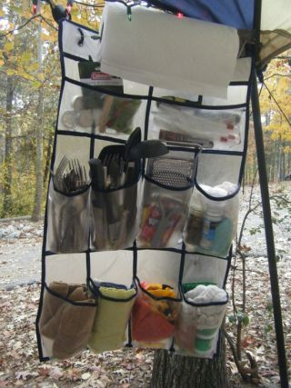 Turn a Shoe Organizer into the Ultimate Outdoor Kitchen Organizer