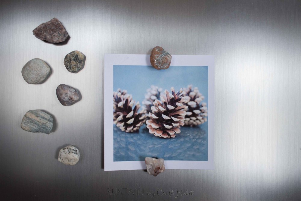 DIY Earthy Rock Fridge Magnets