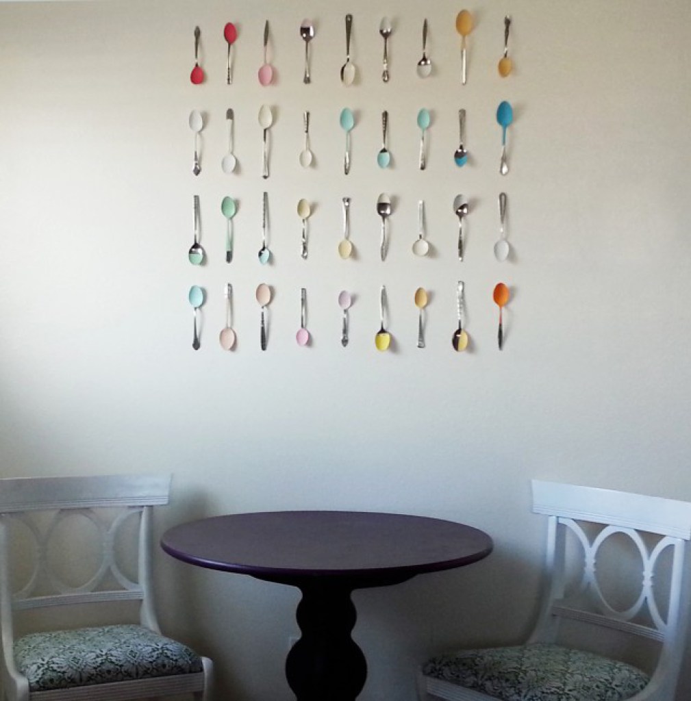 Wall Art with Painted Spoons