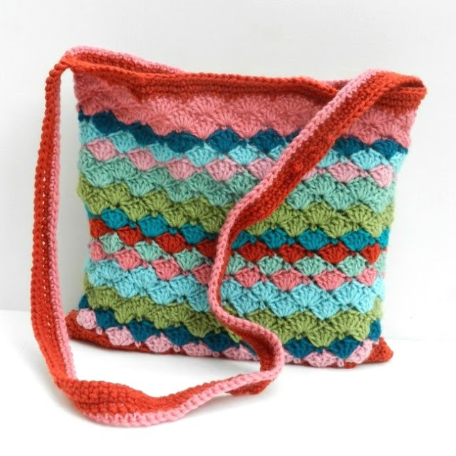 colorful crochet bag