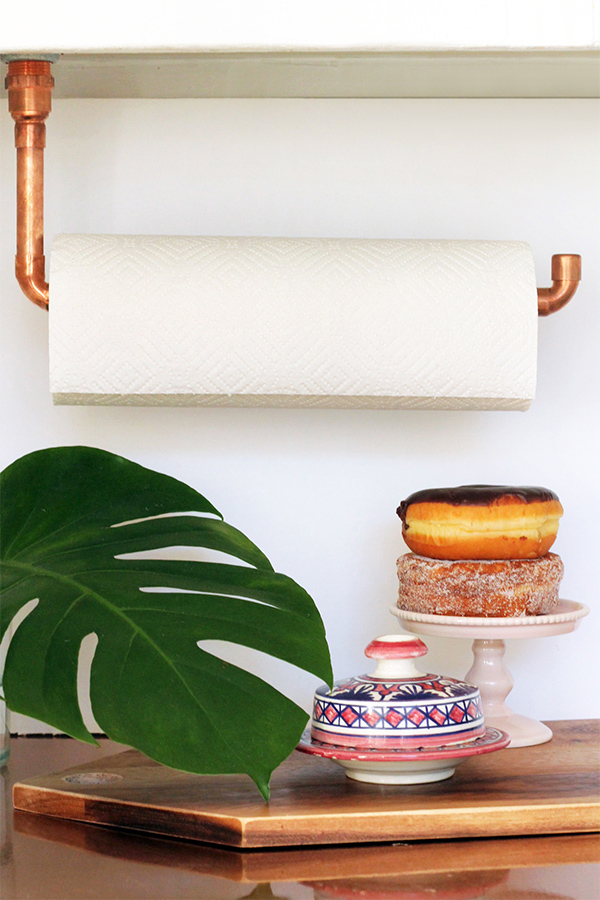 copper pipe paper towel holder