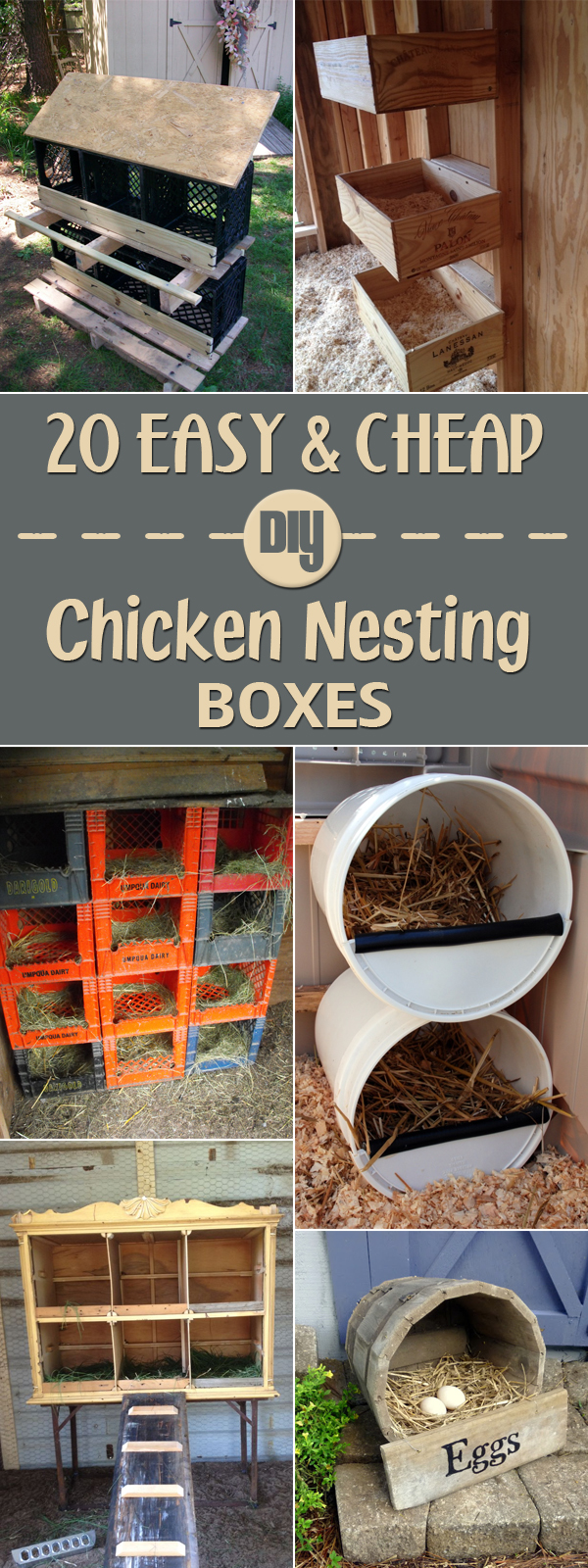 20 Easy and Cheap DIY Chicken Nesting Boxes