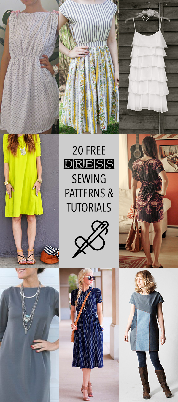 20 Free Dress Sewing Patterns and Tutorials
