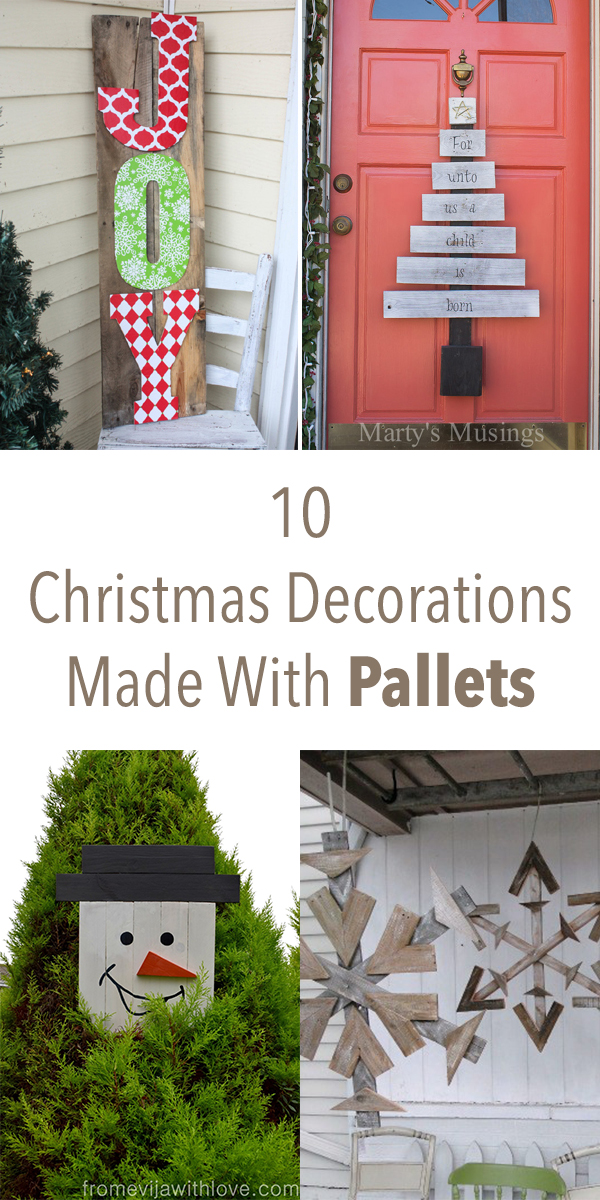 10 Christmas Decorations Made With Pallets