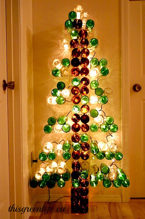 Re-Purposed Wine Bottle Tree