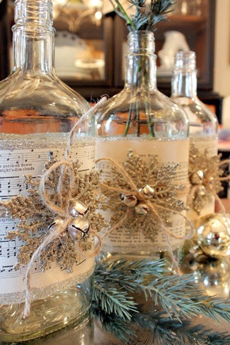 Sheet Music Covered Bottles