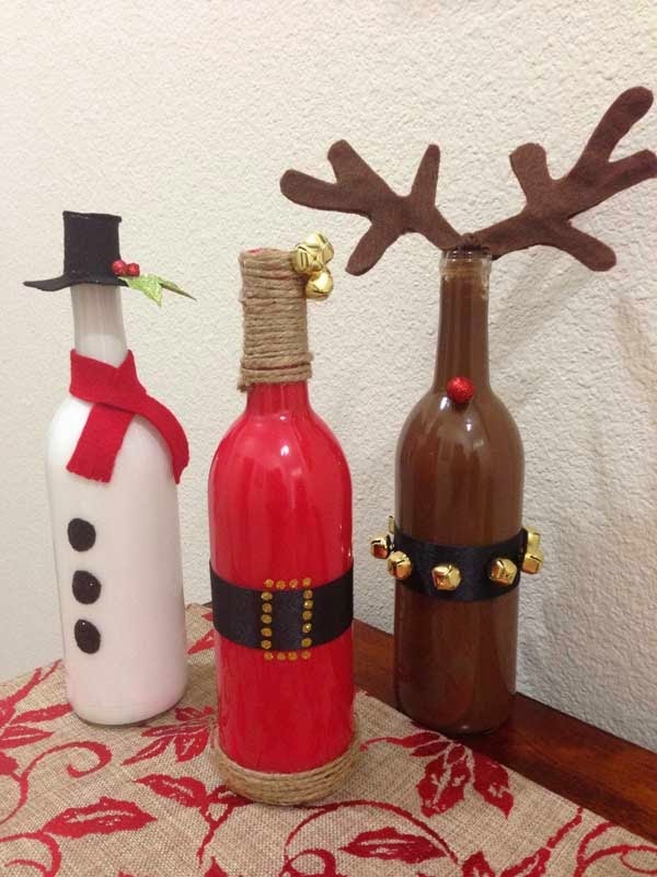 Wine Bottles Christmas Decorations