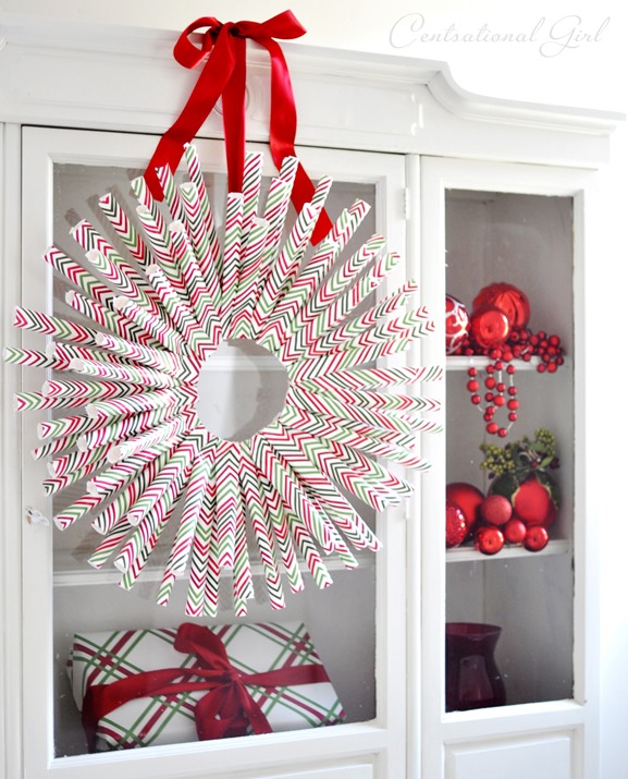 Wreath from Leftover Wrapping Paper