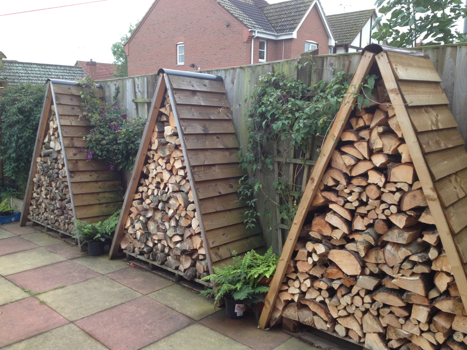 outdoor covered wood storage