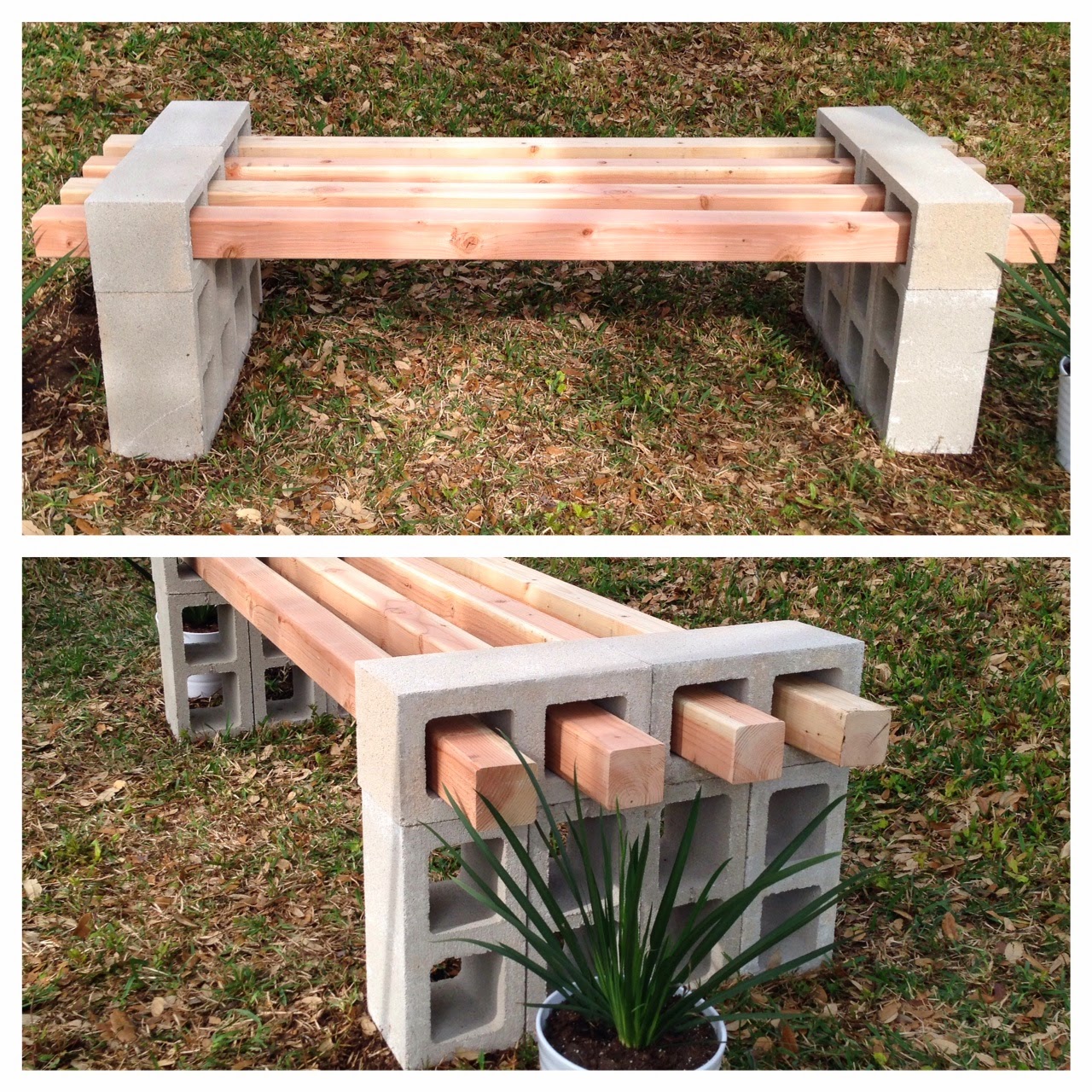 Cinder Block Bench