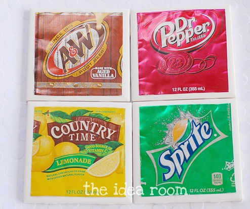 Coasters from Soda Cans