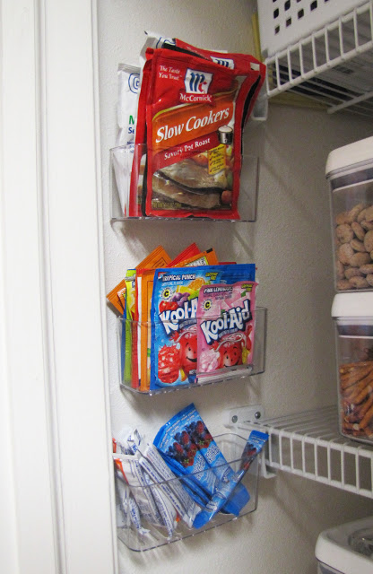 Create extra pantry storage with clear sponge holders