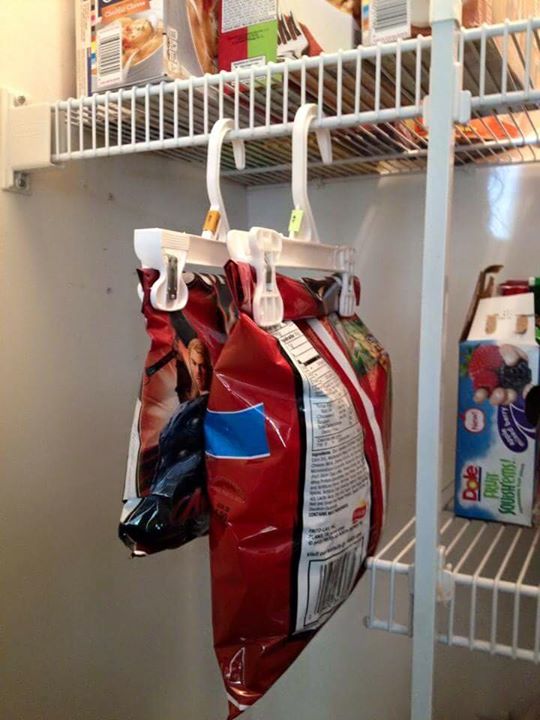 Use Pants Hangers For Chips