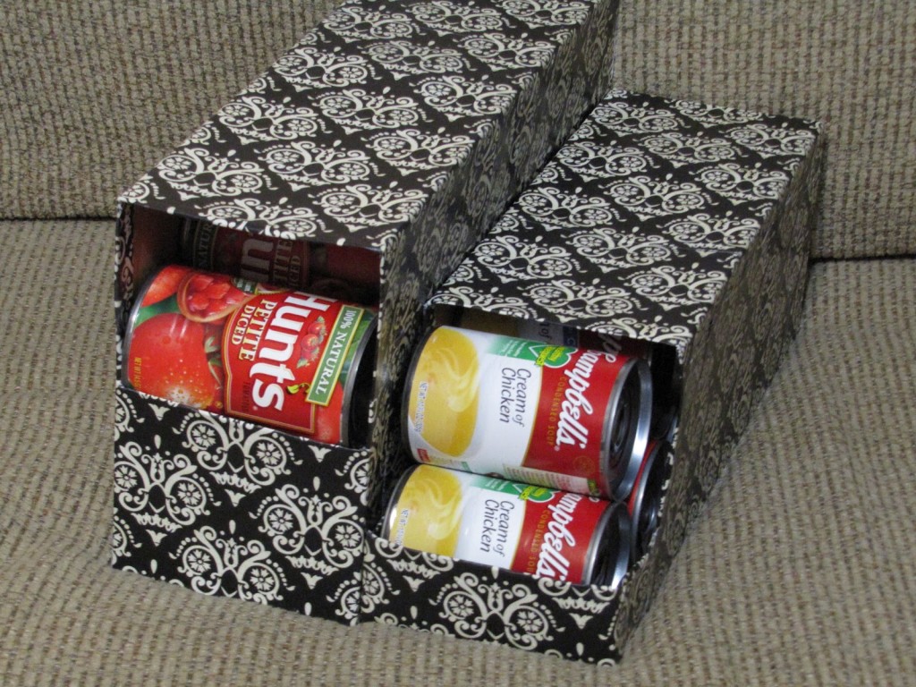 use an empty soda box to store your cans