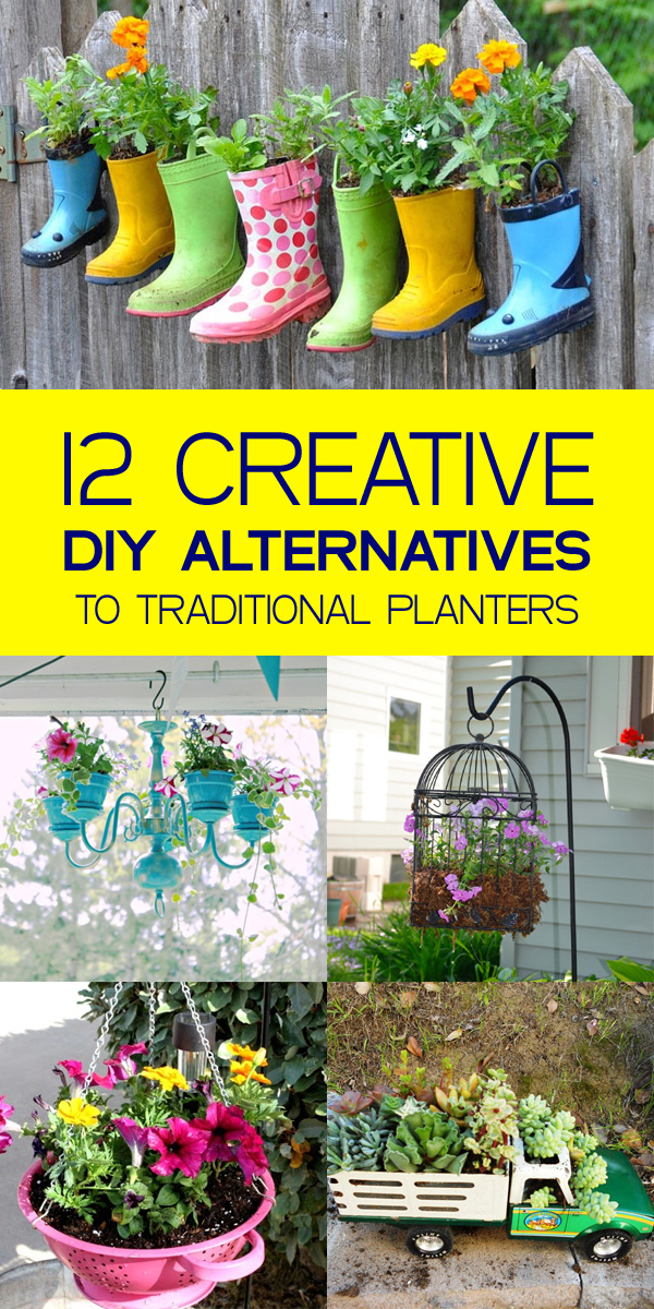 12 Creative DIY Alternatives to Traditional Planters