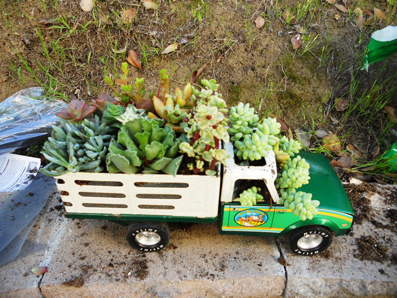 Toy Truck Planter