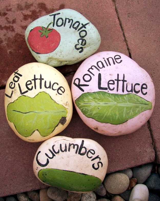 Painted Rock Garden Markers