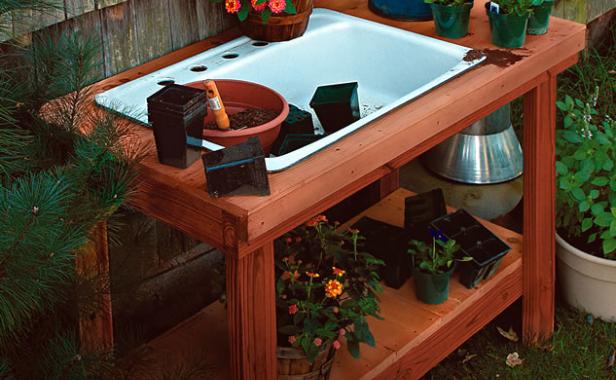 Potting Bench With Sink