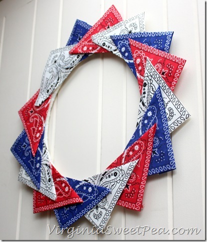 patriotic bandana wreath