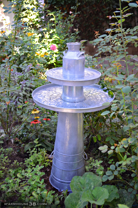 Galvanized Pedestal Fountain