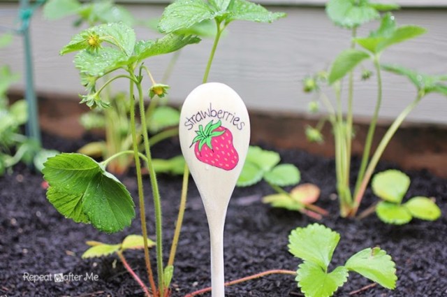 Wooden Spoon Garden Markers