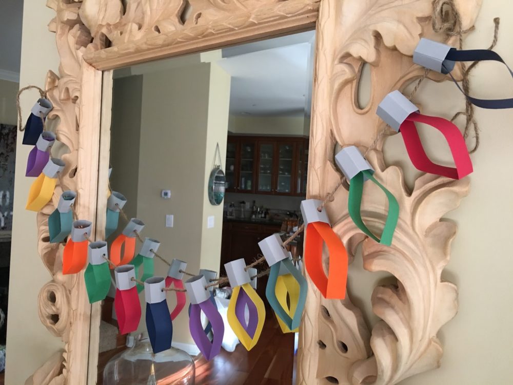 Paper Christmas lights garland