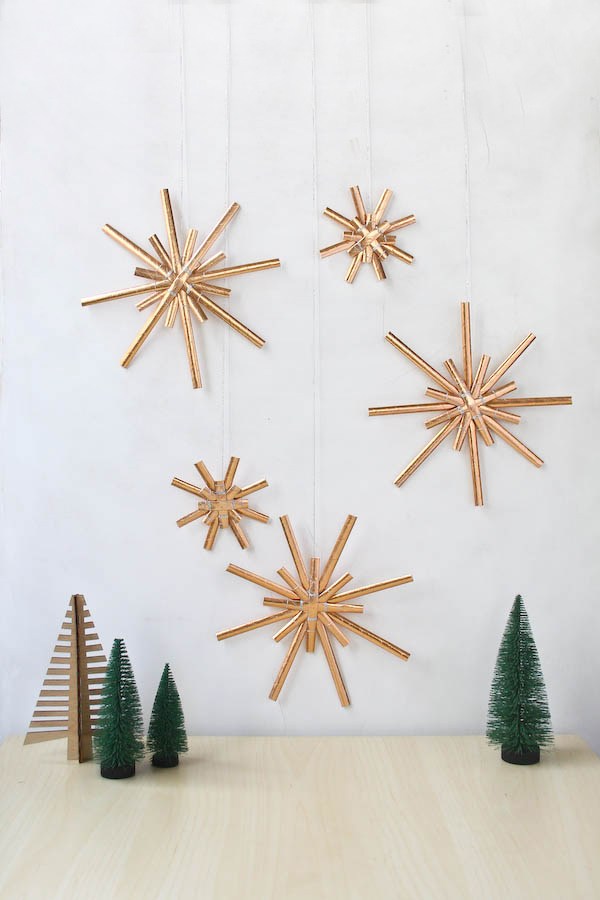 Paper Straw Star Decorations