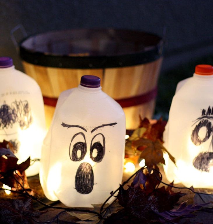 Milk Jug Ghost Lanterns