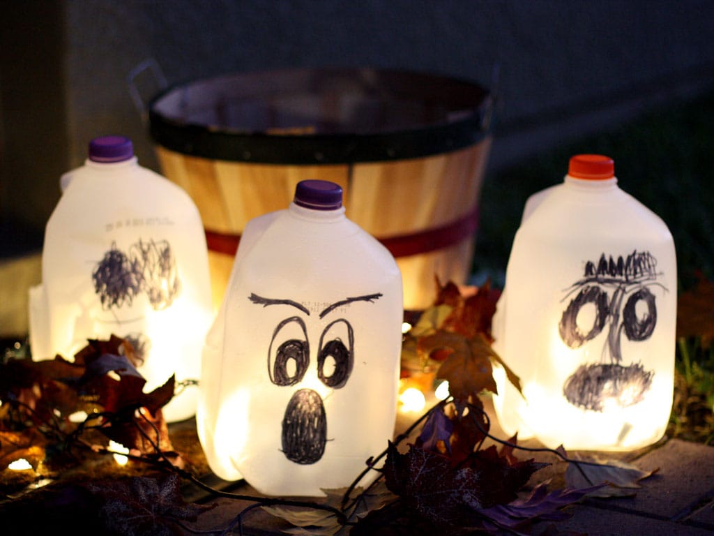 Milk Jug Ghost Lanterns