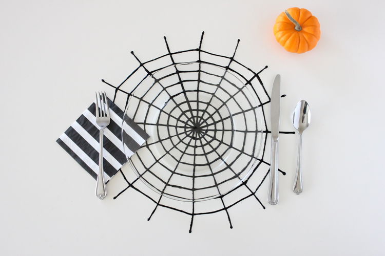 halloween spiderweb place mats