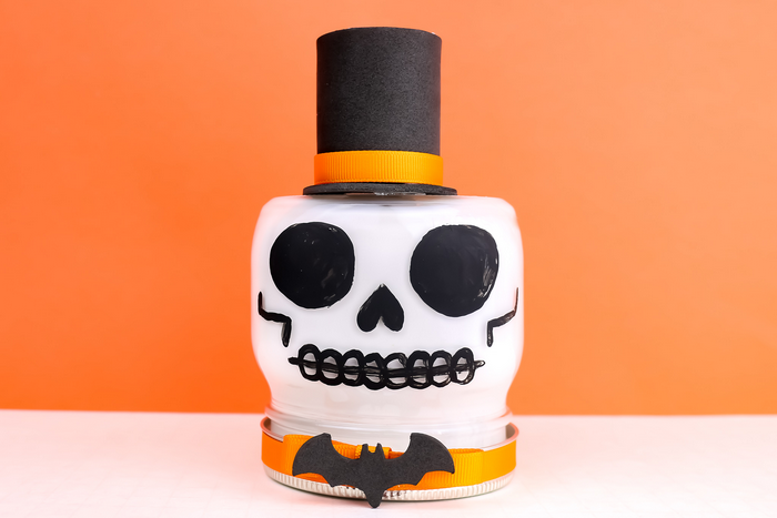 Painted Skull Mason Jar