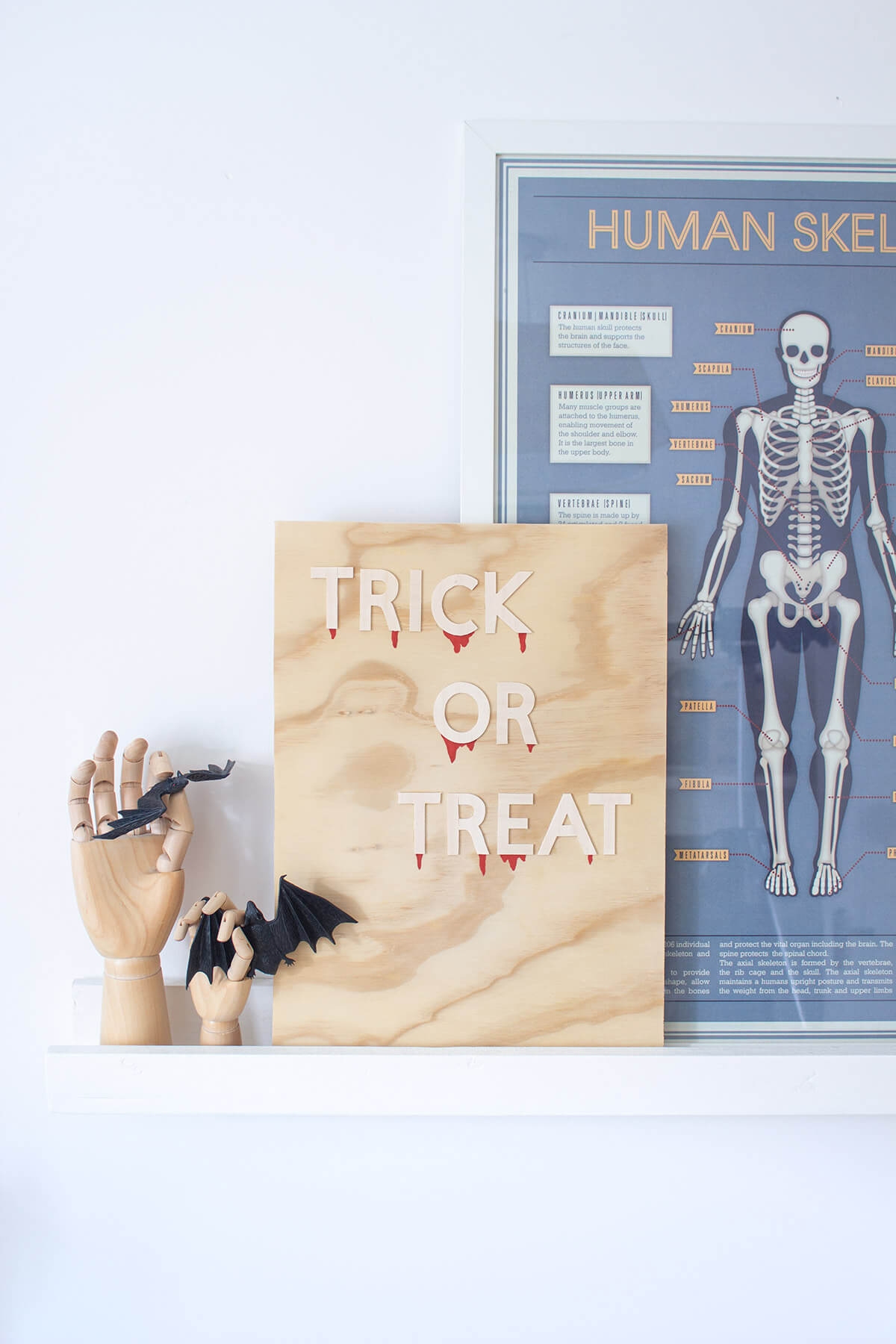 Trick or Treat wooden DIY Halloween decoration