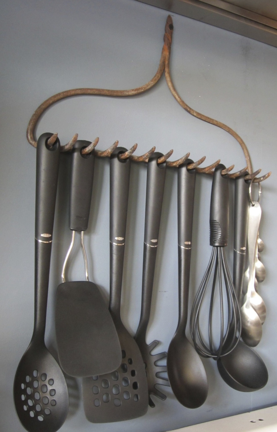 Rake Head as Utensil Holder